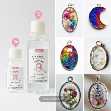 Ювелирная эпоксидная смола высокой прозрачности Crystal Hard Glue двухкомпонентная 100 г.