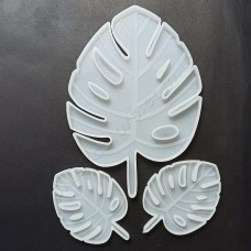 Набор подставок костеры 3шт Листья Монстеры Молды силиконовые форма для эпоксидной смолы 