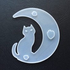 Молд "Кот на месяце" силиконовая форма для эпоксидной смолы 