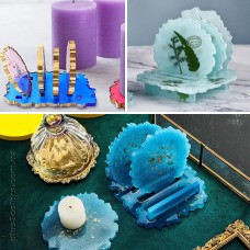 Набор костеров 5 в 1 - подставки для чашек. Молды - силиконовые формы для эпоксидной смолы