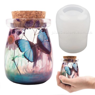 Декоративная баночка - молд силиконовый, форма для эпоксидной смолы  Молды силиконовые (формы) 