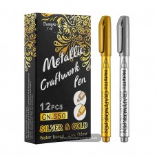 Маркер золото, серебро - металик, перманентный, водостойкий, Craftwork Pen