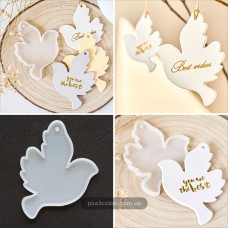 "Голуб миру" підвіска, брелок - форма силіконова для епоксидної смоли "Голуб миру" підвіска, брелок - форма силіконова для епоксидної смоли