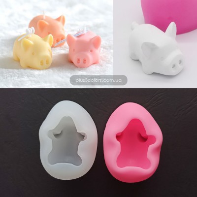 Молд Порося - форма силіконова для епоксидної смоли, свічки, гіпсу, бетону  Молди силіконові (форми) 