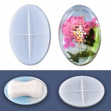 Молд - мыльница овальная, силиконовая форма для эпоксидной смолы