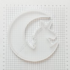 Молд "Единорог на луне" 115x125мм силиконовая форма для эпоксидной смолы 