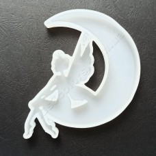 Молд "Ангел на луне" силиконовая форма для эпоксидной смолы 