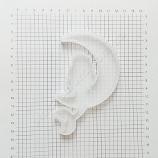 Молд  "Русалка на луне" силиконовая форма для эпоксидной смолы 