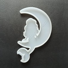 Молд  "Русалка на луне" силиконовая форма для эпоксидной смолы 
