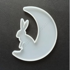 Молд "Заец на луне" силиконовая форма для эпоксидной смолы 