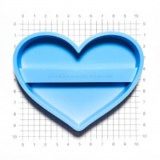 Молд серце - підставка під телефон, силіконова форма для епоксидної смоли 