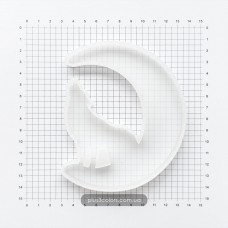 Молд "Вовк на місяці" силіконова форма для епоксидної смоли 