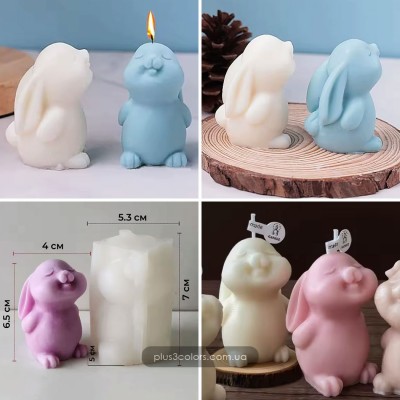 Молд Зайчик (кролик) - силиконовая форма для изготовления свечей, мыла   Молды силиконовые (формы) 