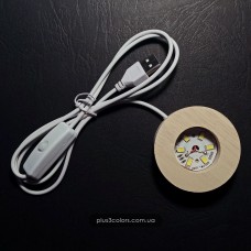 Подставка круглая с LED подсветкой для хенд мейд светильников.  