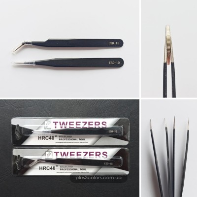 Пинцет антистатический прямой и изогнутый TWEEZERS  Инструменты  